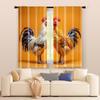 Filtering Curtains Excluding Rods Non Movable Without Batteries Chicken Themed Use Bedrooms Living Rooms Set Of 2 Made Polyester Area Decor
