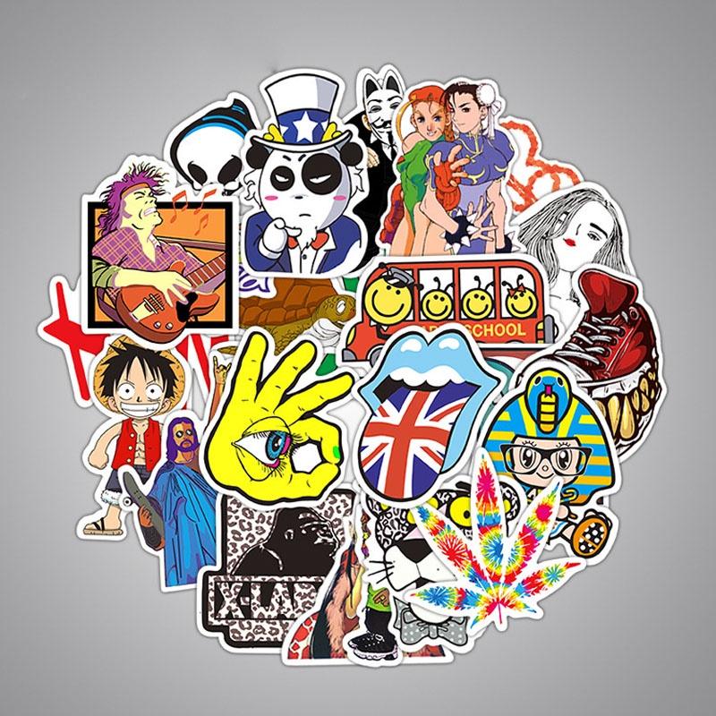 Vibrant 100 Pcs Skateboard Stickers With Waterproof Graffiti For Laptops And Luggage