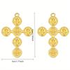 Retro Catholic St. Benedict Exorcist Cross Tag Pendant Key Chains DIY Charms for Jewelry Crafts Making.