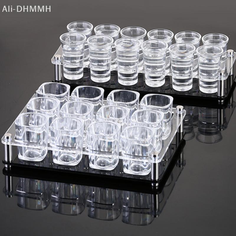 6/12/24 Holes Glass Tray Holder Hole Bar Acrylic Glass Holder Wine Glass Cup Serving Tray Cups Organizer Glass Display For Club