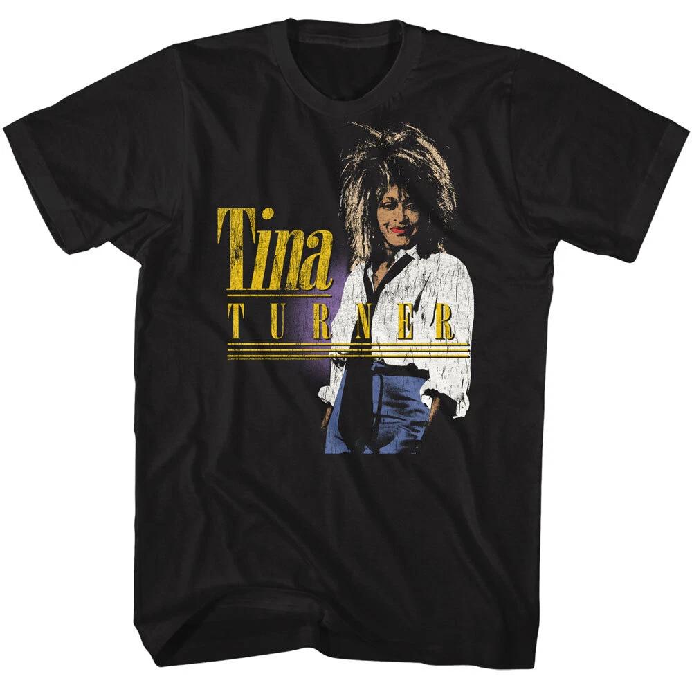 Tina Turner Crazy Wig & Tie Men s T Shirt Soul Rock Music S