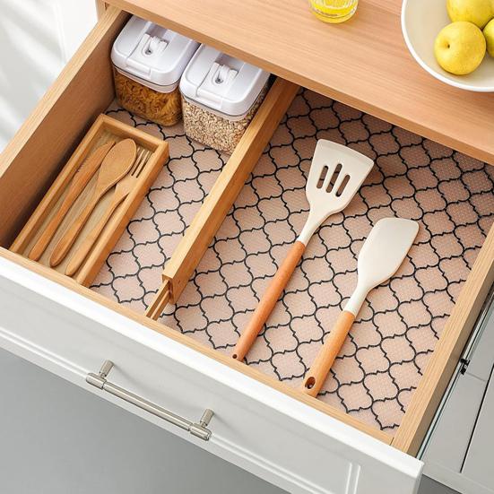EVA Printed Drawer Liner Thick Non-Adhesive Shelf Mat for Kitchen Cabinet Waterproof Oil-Proof Cabinet