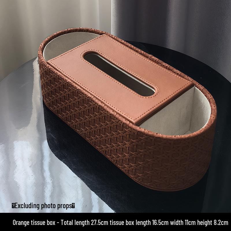 Tai ShengHuo Modern Minimalist Leather Tissue Box - High-End, Creative, Multifunctional Design for Living Room