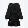 Women's Fashion Summer Spring Polka Dot Print Long Sleeve Slim Casual Dresses