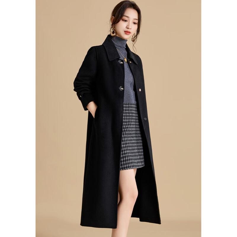 Kebeier Women's Minimalist Double-Faced Sheep Wool Coat