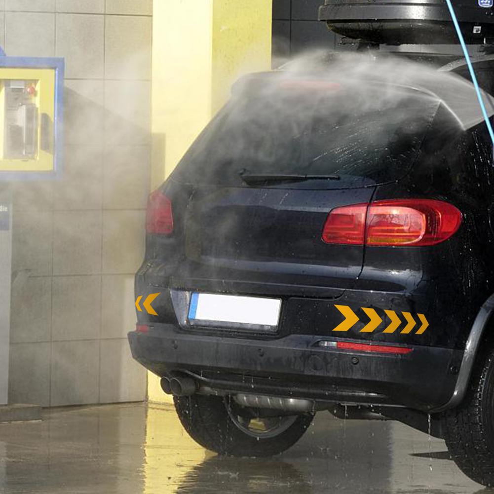 10Pcs Arrow Shaped Reflective Stickers Strong Car Reflective Tape Night Visibility Reflective Arrow Decals Adhesive Warning S