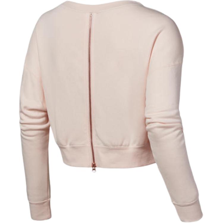 Nike Felpa da Donna Girocollo Manica Lunga Corta Design con Zip Posteriore Rally Aereo Lettera Rosso Melograno AV6228-838