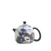 180ml Blue And White Landscape Pattern Retro Glazed Teapot Chinese Ceramic Tea Kettle Tea Ceremony Tea Maker Kung Fu Tea Pot