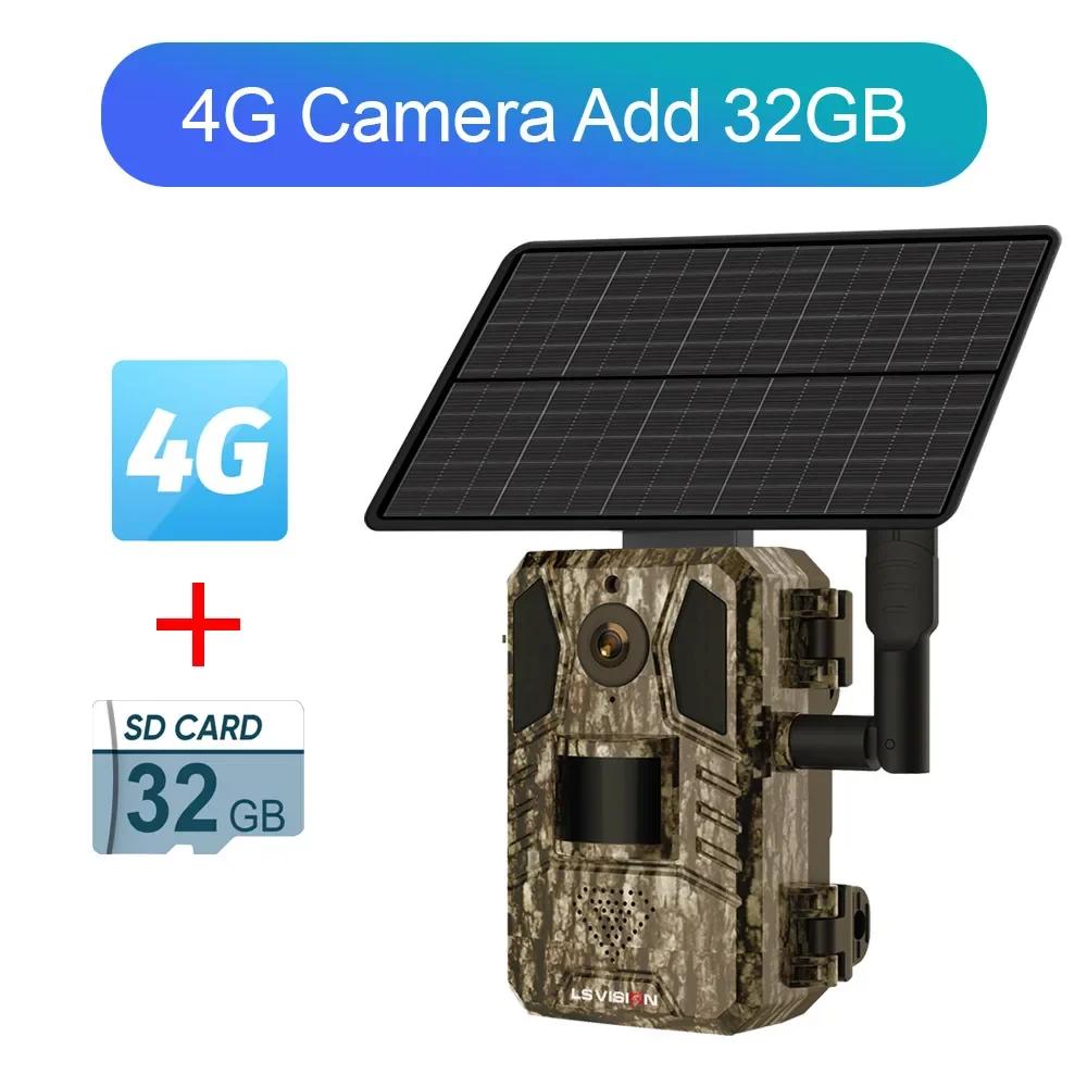 2025 Solar Jagd-Trailkamera 14MP 4G SIM-Karte IP66 Wasserdicht 2-Wege-Gespräch 20M PIR Bewegungserkennung Wildkamera IR Nachtsicht