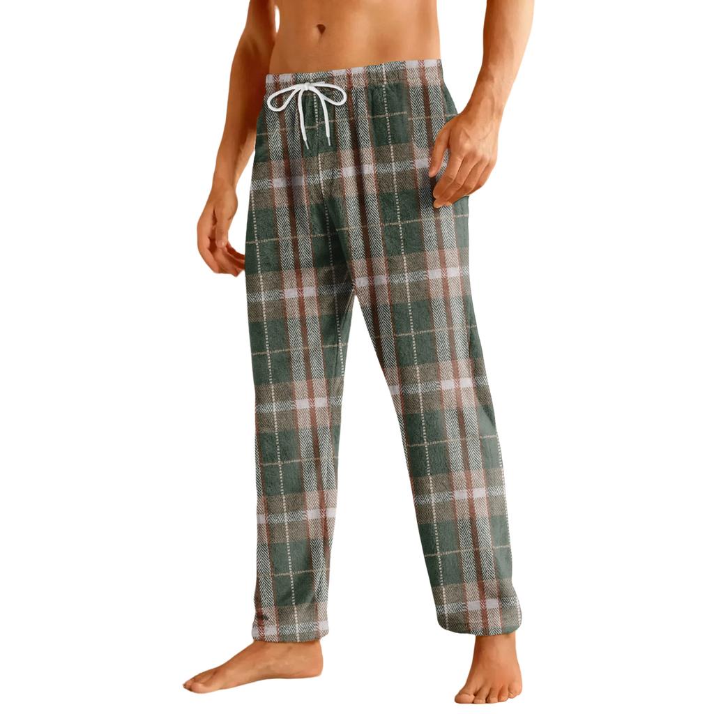 Men's Home Soft Pajama Pants Drawstring With Pockets Casual Sports Pants