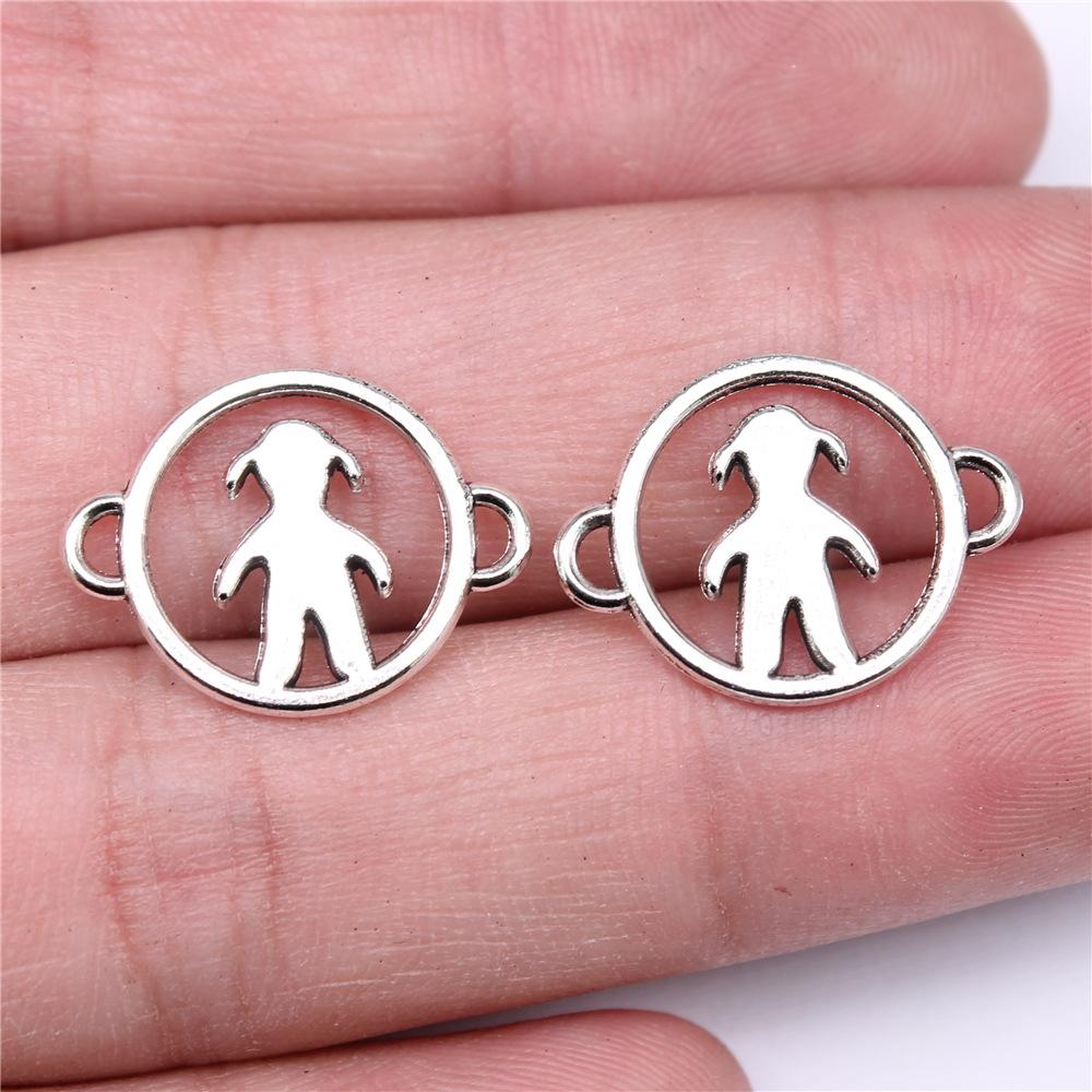 20 Stück Verbinder-Anhänger Blume DIY Schmuckzubehör Für Schmuckherstellung Zubehör Antik Silberfarbe Verbinder-Anhänger