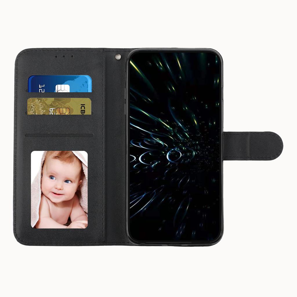 For Samsung Galaxy S25 FE Leather Phone Case Foldable Stand Wallet Flip Cover with Strap