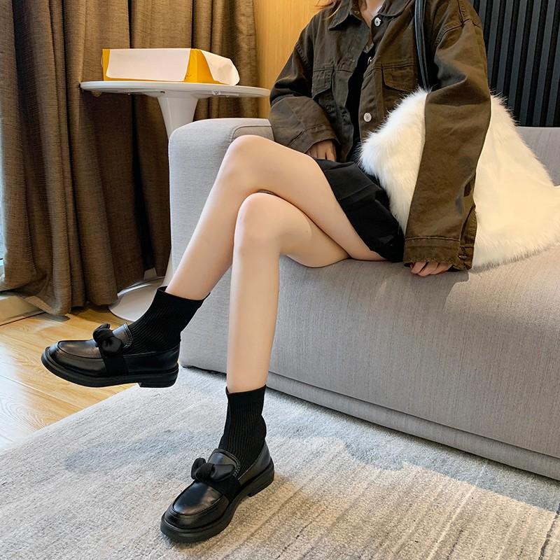 Mode 2024 Damen Stiefeletten Wildleder Damen Flache Plateau Kurze Stiefel Damenschuhe Mode Herbst Winter Stretch Slipper-Stiefel