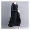 Navava Romantic Lace Round Neck Long Sleeve Dress No718