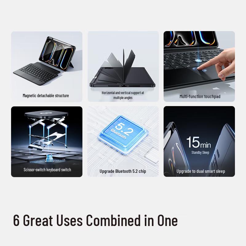 Shine Armor Detachable Magnetic Keyboard Case for iPad