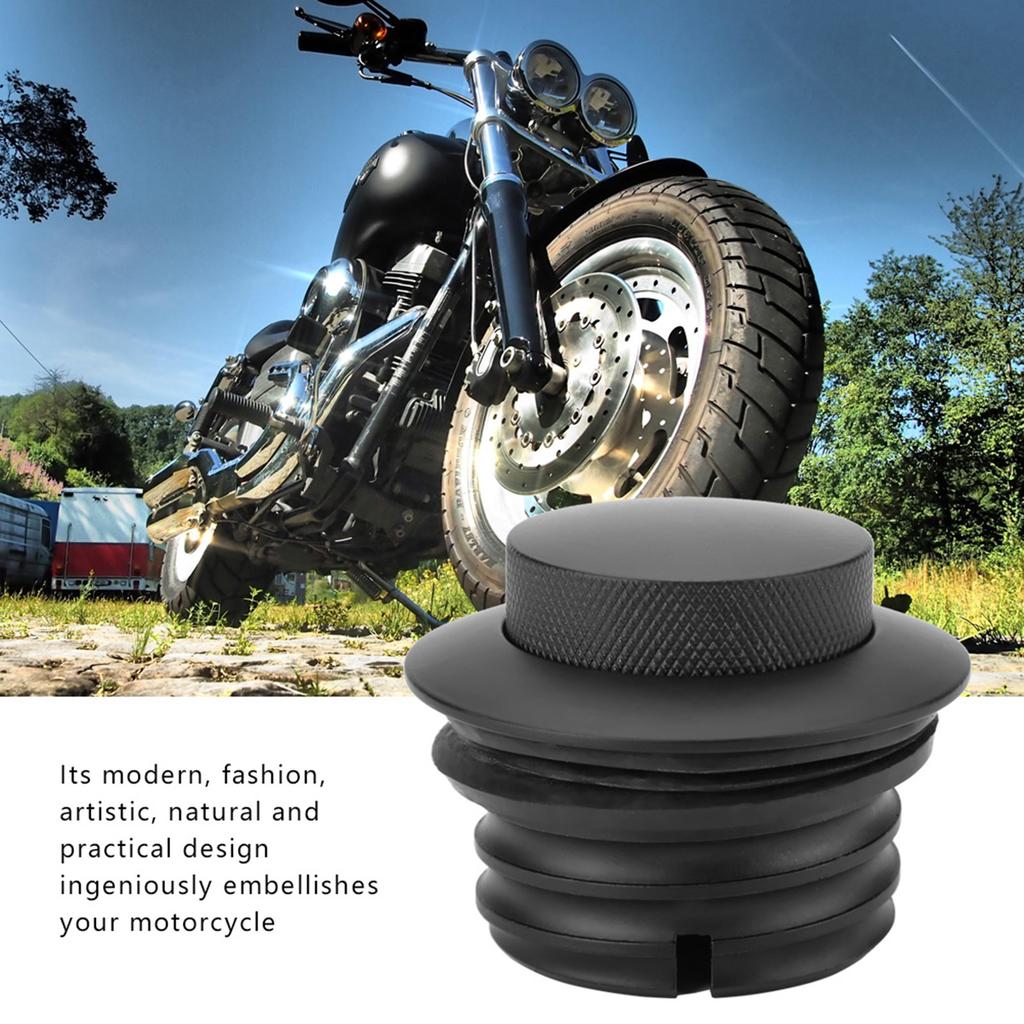Motorcycle Fuel Tank Gas Cap Pop Up Oil Reservoir Gas Cover for 1982 2017(Black)