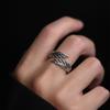 Angel Wings Men's and Women's Simple Retro Personality Creative High Sense Versatile Feather Ring