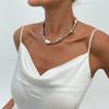 Boho Bead Necklace Geometric Clavicle Chain Vintage Love Heart Choker  Ladies