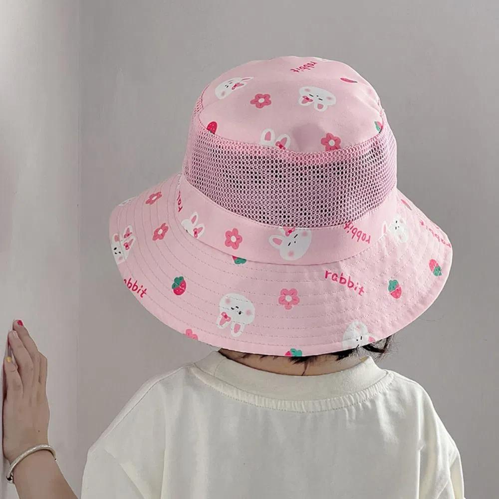 Summer Boys Girls Sunhat Mesh Fisherman Caps New Baby Bucket Cap  Kids