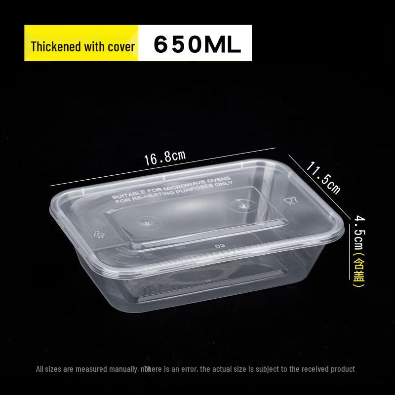 Disposable Rectangular Food Containers with Lid