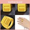 Minimalist Brass Contemporary Gold Plated Abacus Ring For Mens Jewelry Collection