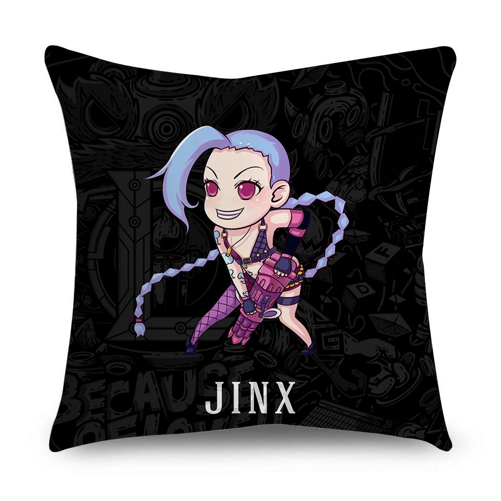 Game Cushion Cover League of Legends Short velvet Pillowcase For Living Room Car Sofa Chair seat Decorative Pillowcase