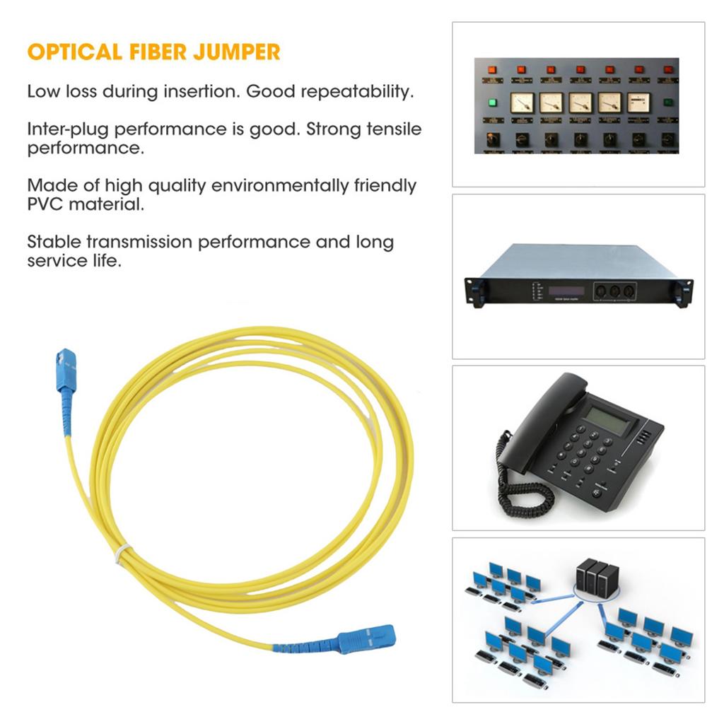 SC SC Optical Fiber Jumper Connector Single Model 9.84ft PVC