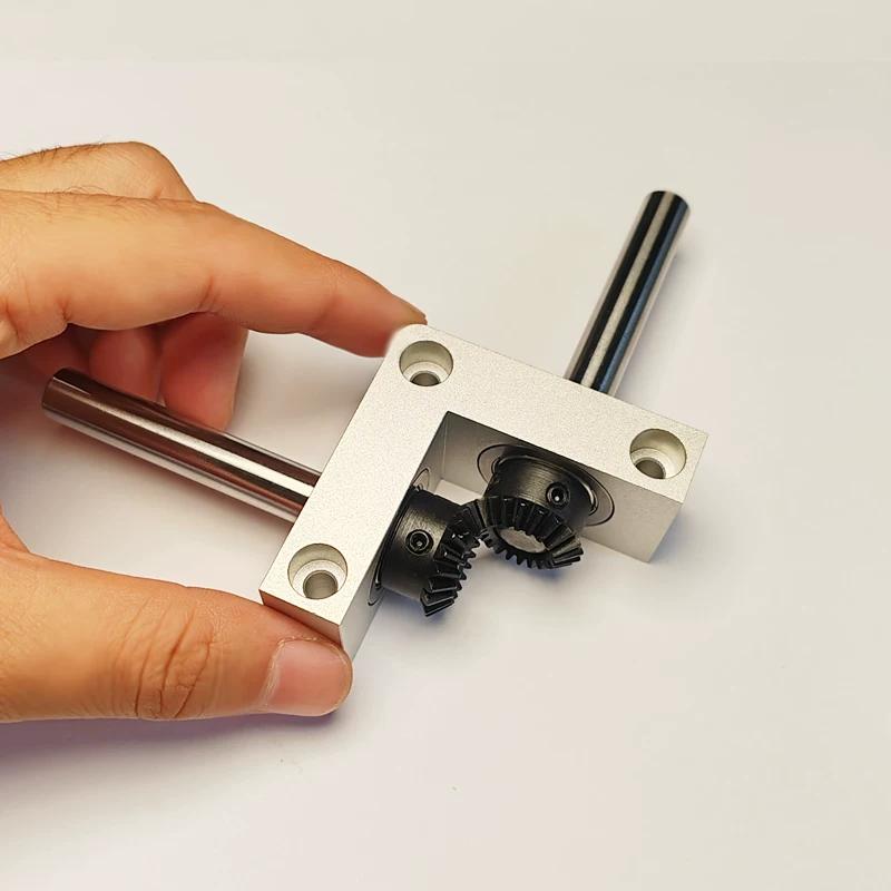 90 Degree Right Angle Gearbox 1:1 Ratio with 8mm/10mm Shaft,Mini Bevel Gear Transmission Box for RC Models DIY Machinery