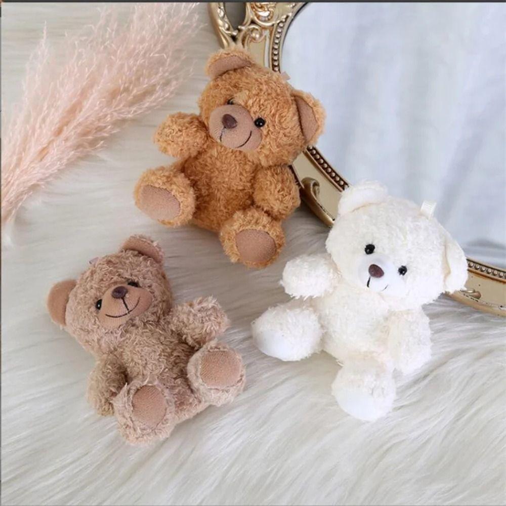 Stuffed Animals Curly Plush Sitting Doll Animal Bear Bear Bag Pendant  Boys and Girls