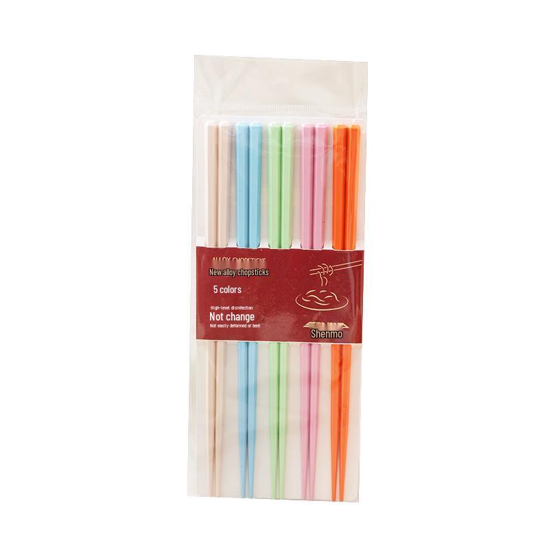 Shenmo Nordic Style Five-Color Alloy Chopsticks Set