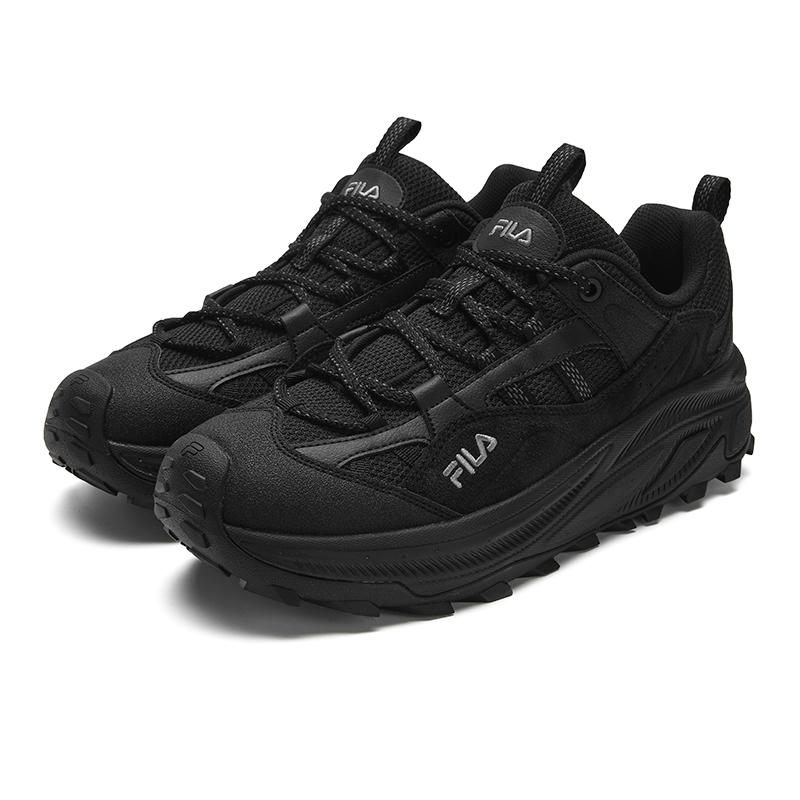 New FILA TREK Abrasion Resistant, Breathable, Lightweight Low top Casual Shoes Men's Black F12M542123FBK