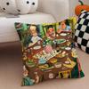 Folk Nostalgisch Anna Maria MMoses Kunst Kissenbezug Wurfkissenbezug Verdeckter Knopf Langlebiges Polyester Stuhlkissen