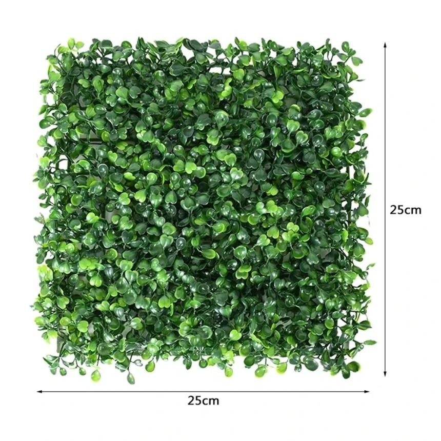25 CM Artificial Eucalyptus Hedge Wall Panel Garden Artificial Vertical Garden Fake Plant Grass Boxwood Wedding Decor