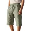 Sommer locker und einfach einfarbig Sieben-Viertel-Hose Baumwolle und Leinen atmungsaktiv lässig Sport Strand Herrenshorts