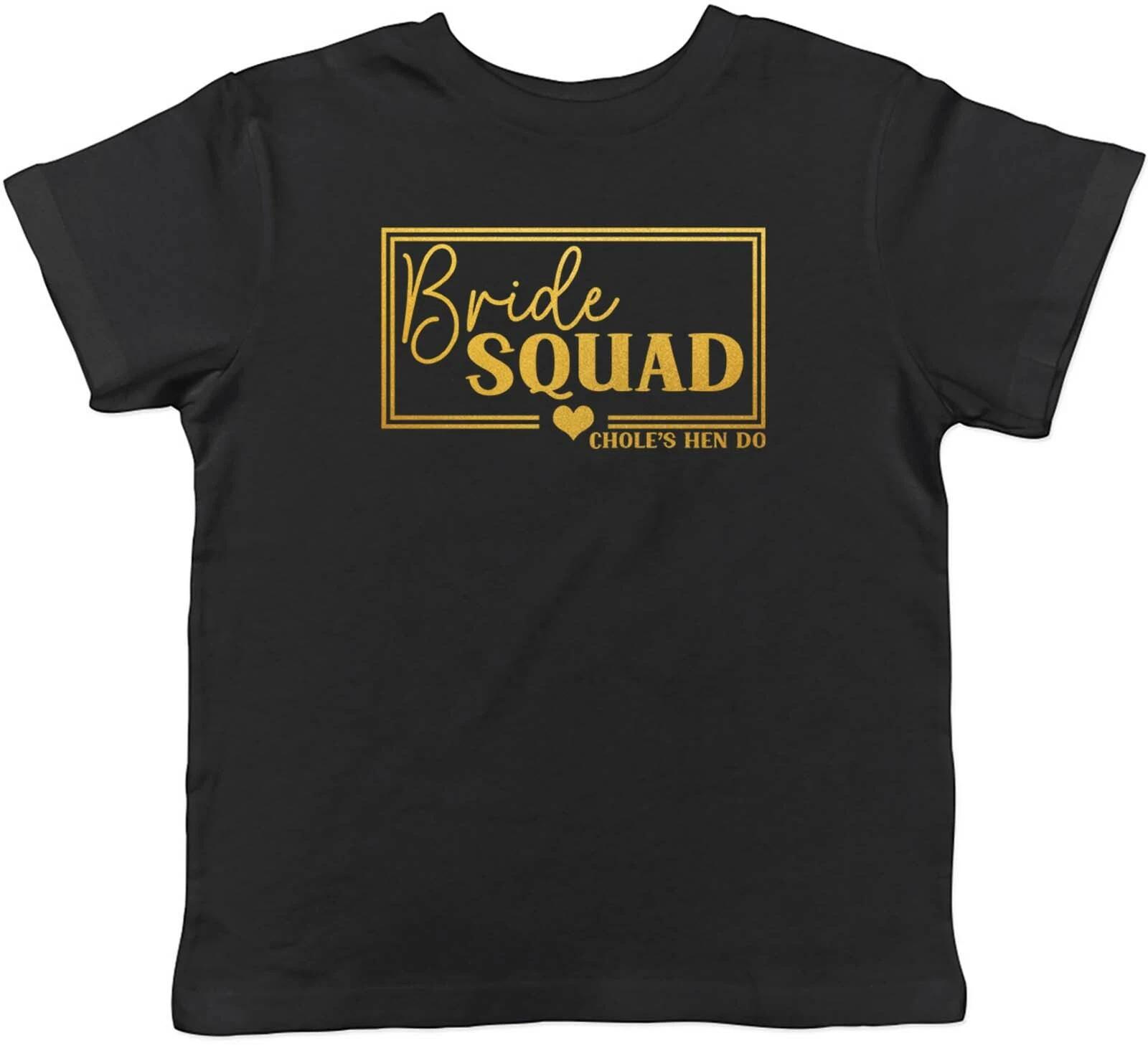 

Personalised Bride Squad Hen Do Party Childrens Kids T-Shirt Boys Girls Gift 150