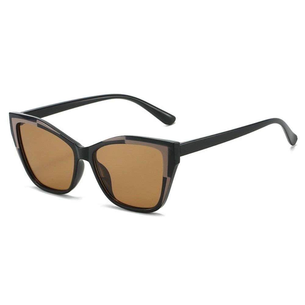 Contrast Color Fashion Sunglasses Steampunk UV Protection Sunglasses Cat Eye Sunglasses  Outdoor Style C
