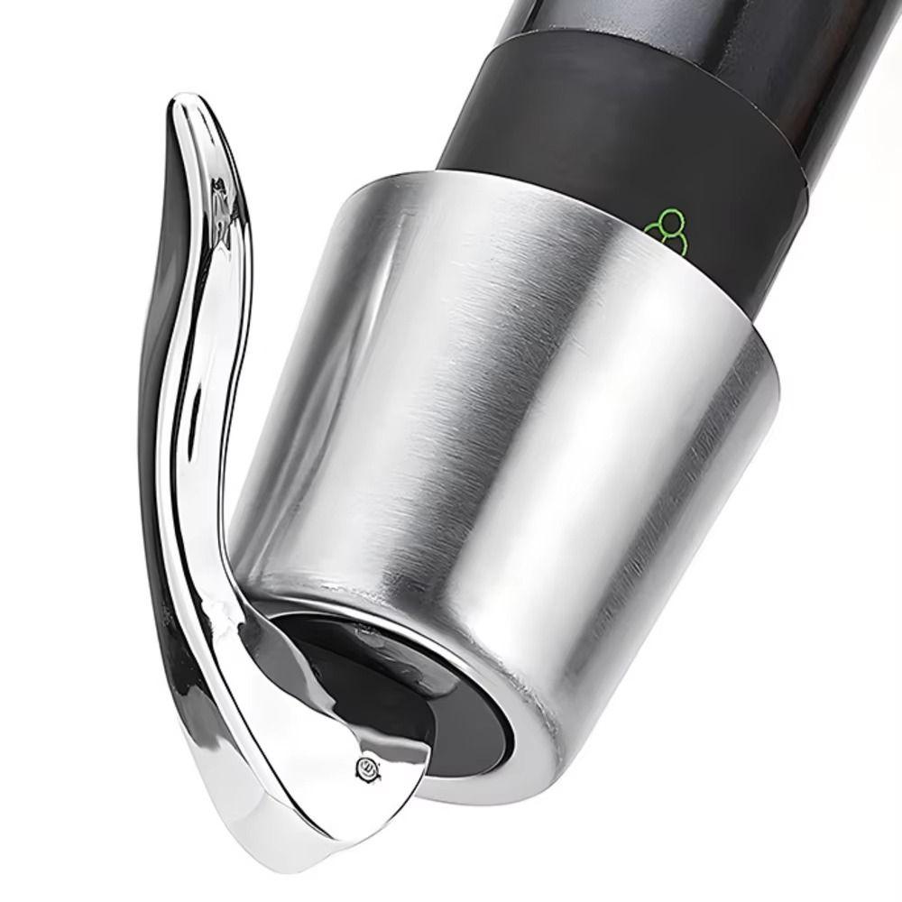 2pcs Portable Wine Saver Bottle Stopper Press Handle Wine Toppers Stopper  Keeping Fresh