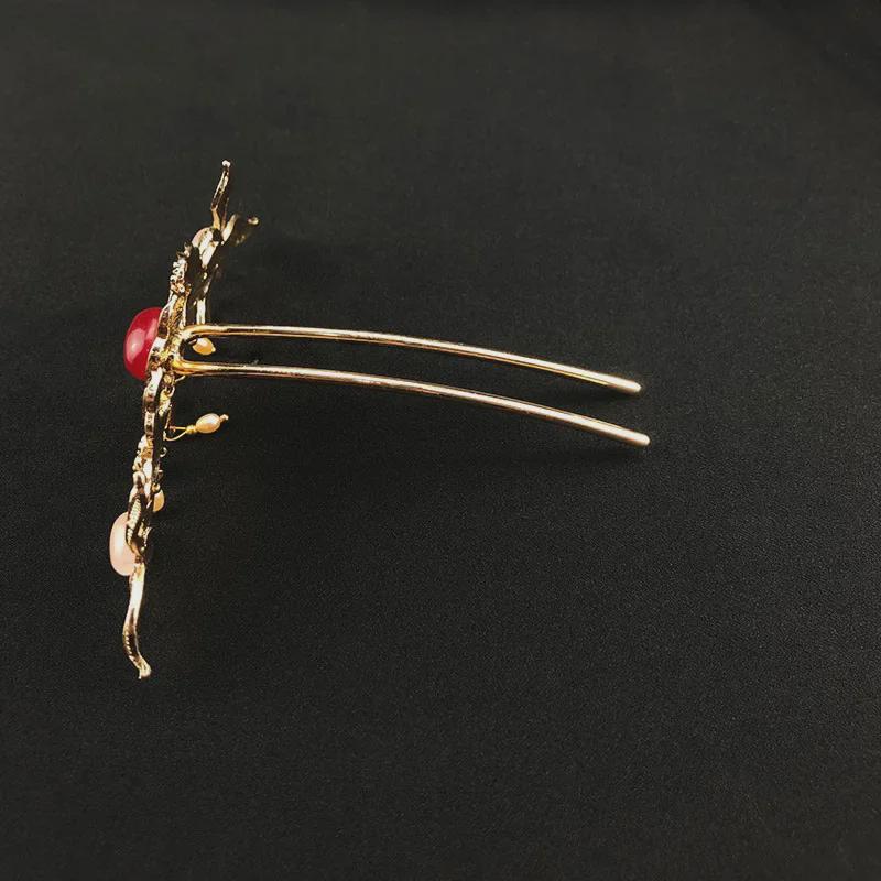 Ancient Style Hanfu Hair Crown: Fairy Tassel Step-Shaking Headdress and Wig Hairpin