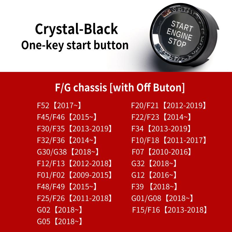 TPIC for BMW F30 F20 E90 E92 E93 E84 F10 F25 X5 F15 F16 X1 X3 G01 X4 Car Crystal Engine Start Stop Switch Button Cover Accessory