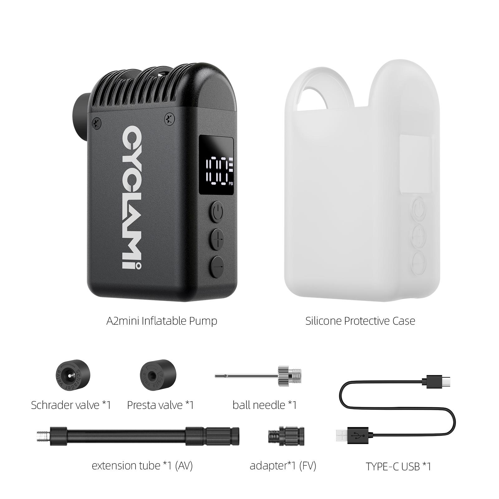 CYCLAMI A2 Mini Electric Air Pump Portable Bicycle Cordless Air Inflator Presta Schrader Valve Outdoor Road MTB Bike Accessories A2 mini