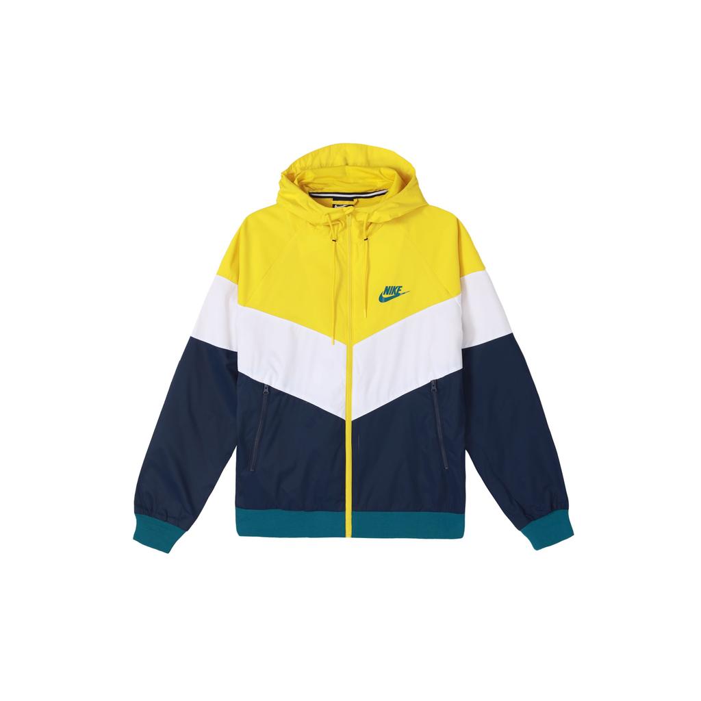 Nike Sportbekleidung Windrunner Color-Block Lässige Kapuzenjacke Herren Oberbekleidung Speed-Yellow DC4113-714