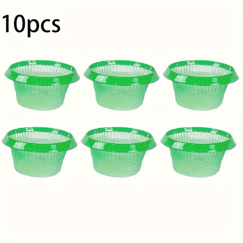 

10pcs/set Plastic Garden Plant Protector Cover Adjustable Frost Windproof Shield for Vegetables Flowers Potted Plants Reusable 23x11.5cm зелёный