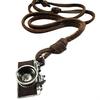 Cool unisex rock punk kamera charm hänge konstläder halsband födelsedagspresent