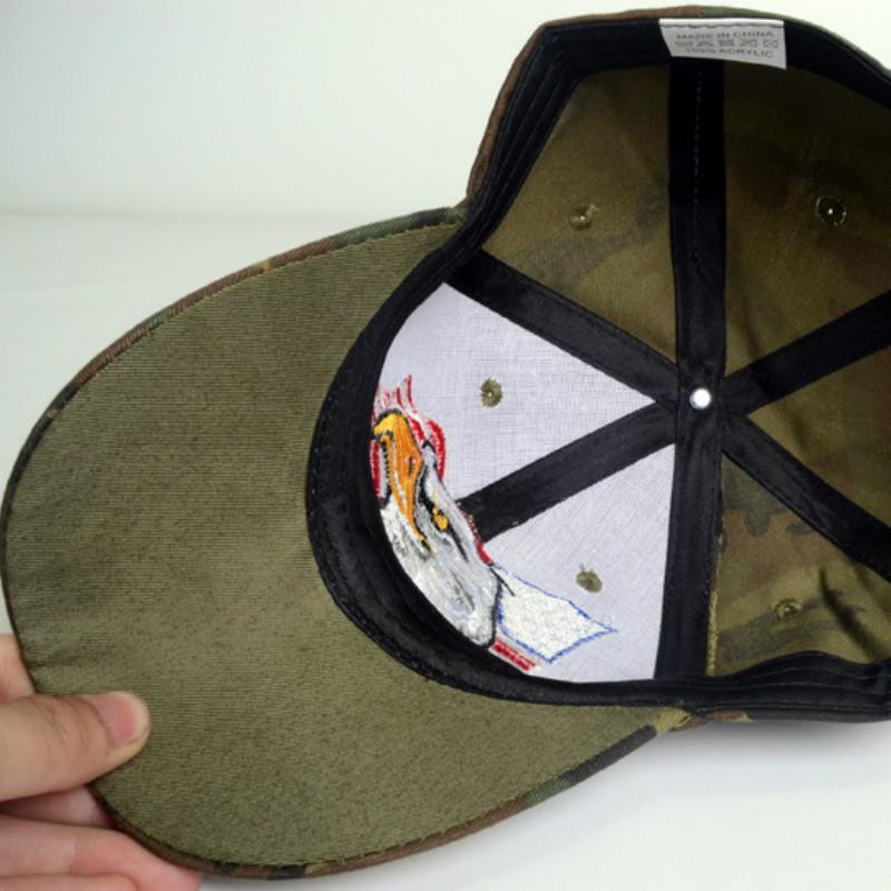 Korean Fashion Sunshade Cotton USA Eagle Embroidery Baseball Cap