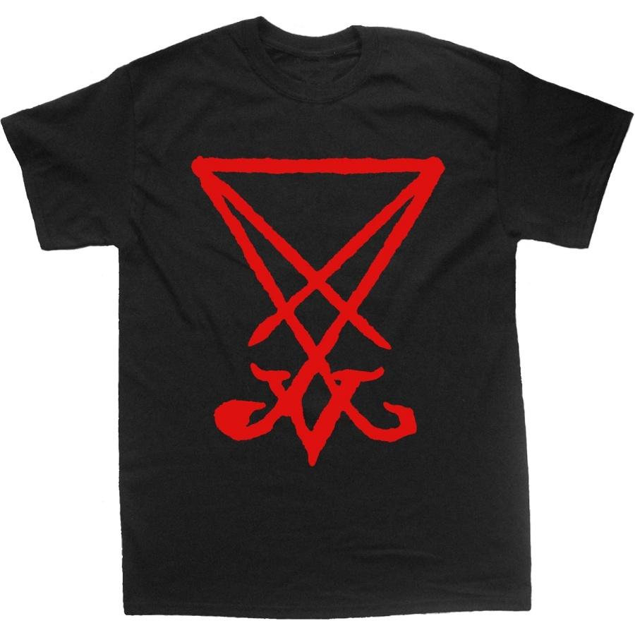 

Sigil of Lucifer Shirt - Pentagram Baphomet Skull Occult Satanic Leviathan Cross S різнокольоровий