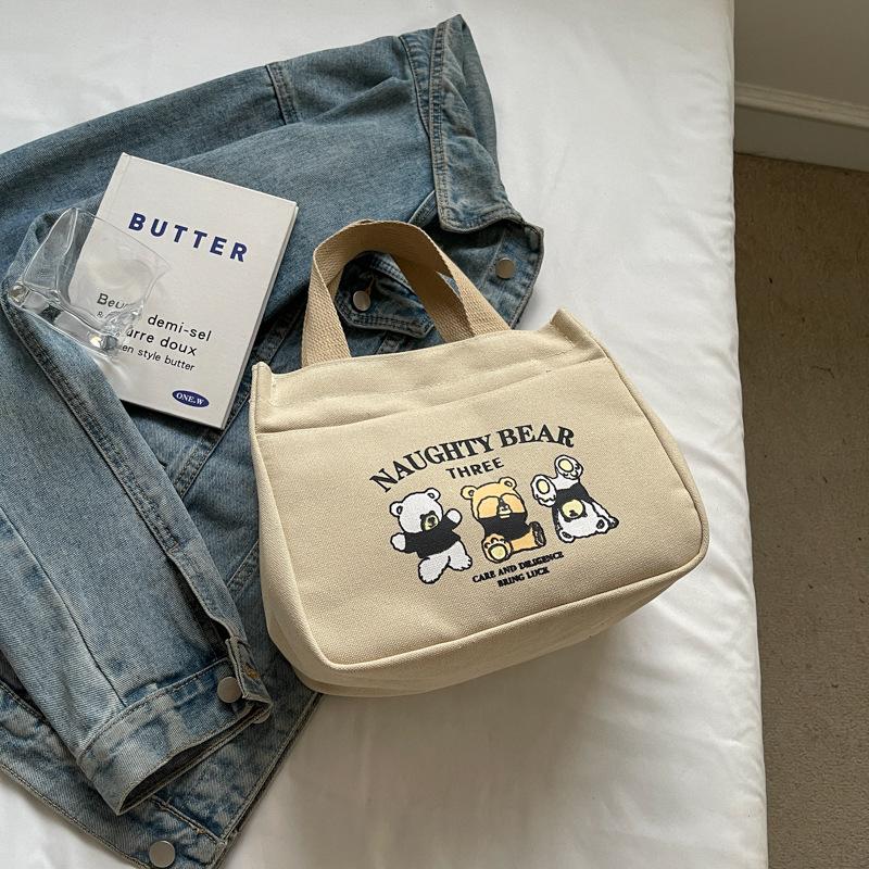 

Ручна сумка Bento Милий мультфільм Літературний іноземний Air Bag Жіноча нова персоналізована сумка 2024 року Портативна подарункова сумка хакі