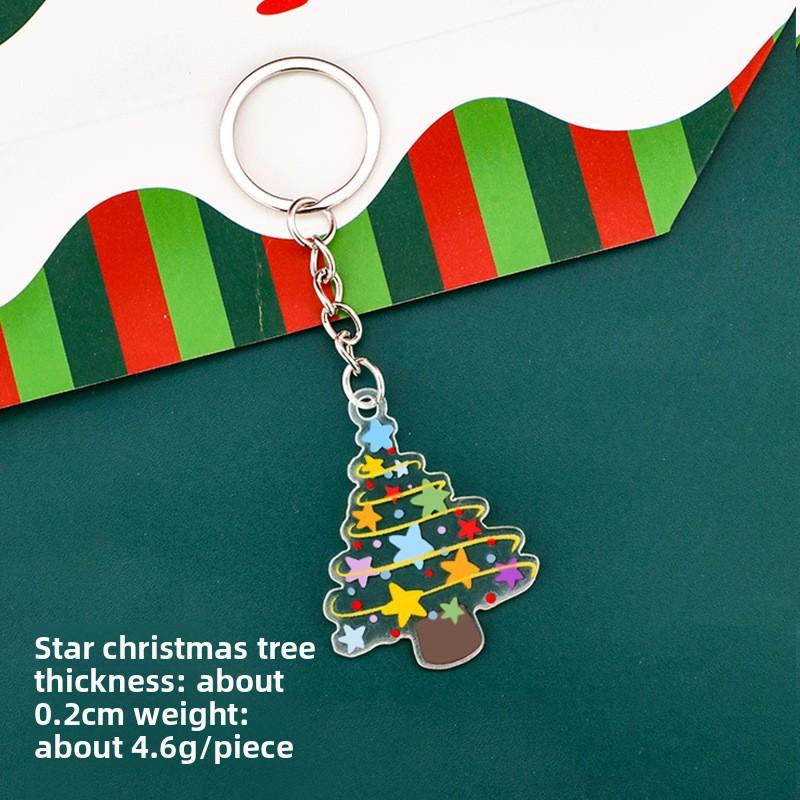 Cute Christmas Keychain Student Christmas Tree Bag Decorative Pendant Cartoon Christmas Keychain Pendant Gift