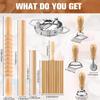 Gnocchi Pasta Making Tool Wooden Ravioli Stamp Gnocchi Pasta Maker Rolling Pin Set Baking Tools Kitchen Gadgets Pasta Making