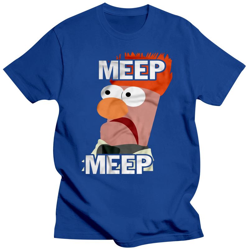 2023 Новая забавная футболка унисекс, модная футболка Meep Meep The Muppet Show и женская футболка с мензуркой M