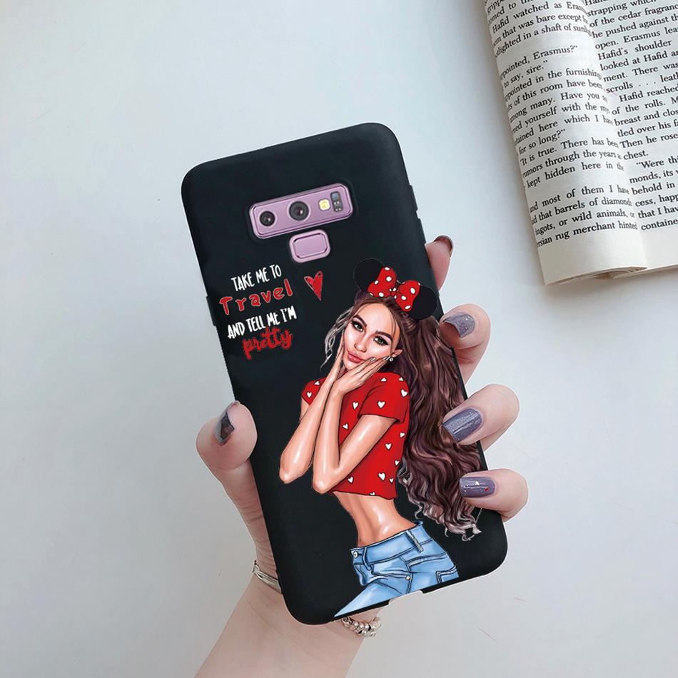 For Samsung Galaxy Note 9 Case Cover Cute Cat Cartoon silicon Back Cover TPU Funda For Samsung Galaxy Note 9 Note9 Phone Case